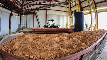 The Sediment Erosion Control Laboratory's indoor rain simulators.